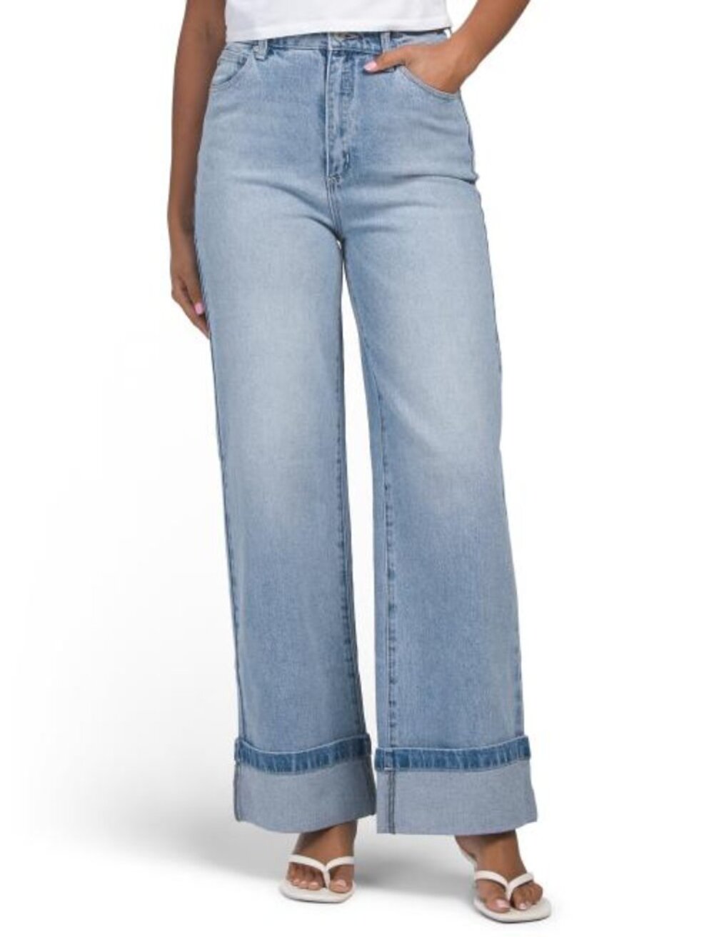 ABRAND 94 Wide Jordan Worn Turn Up Jeans